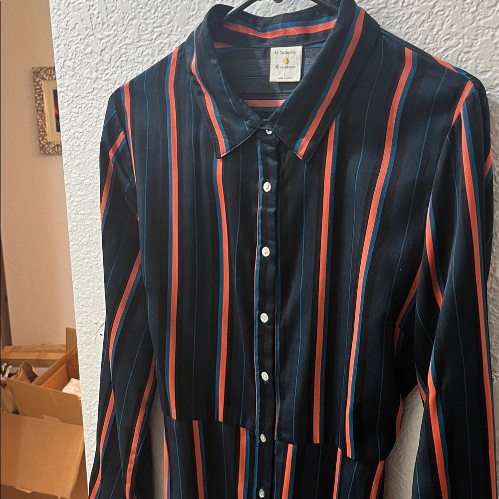 Striped Button-Up Dress - Picture 9 of 12